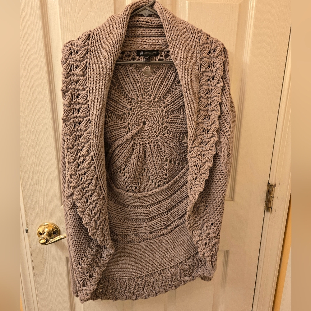 INC International Concepts Taupe Knit Sweater Vest